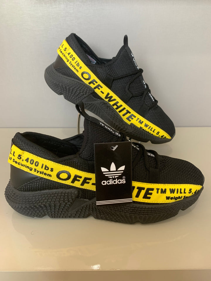 ADIDAS OFF-WHITE PRETO/AMARELO