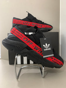 ADIDAS OFF-WHITE PRETO/VERMELHO