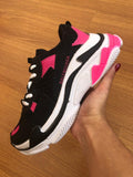 BALENCIAGA TRIPLE S PRETO/ROSA